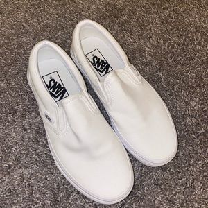 White slide on vans